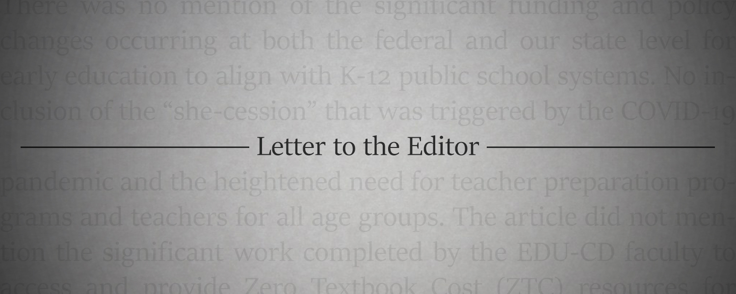 Letter To The Editor: How Many Students Worry About Their Future Of ...