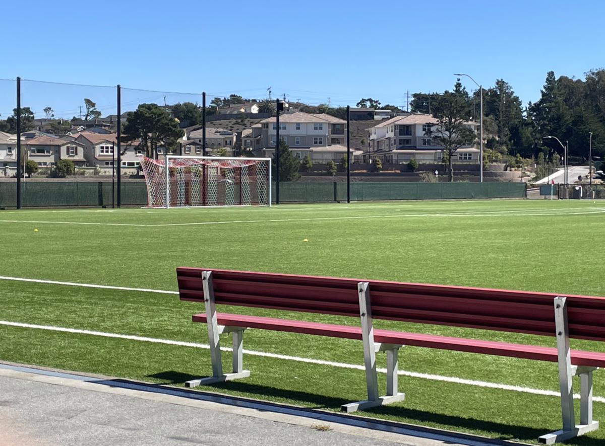 Skyline College's soccer field, where the Skyline's women's soccer team tied the Sierra Wolverines. 