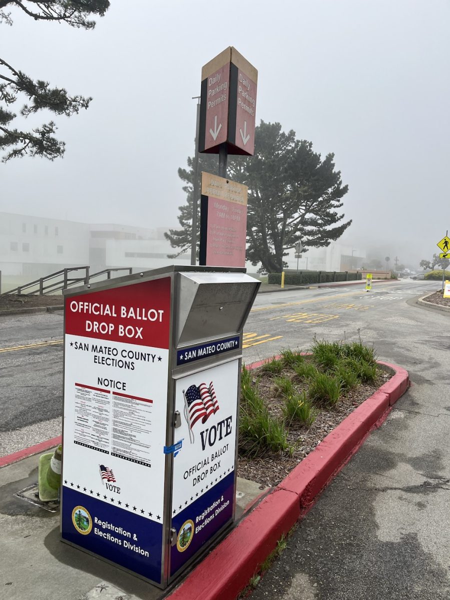 Skyline College provides students, staff and local community members with a place to drop off their ballots near Lot N.