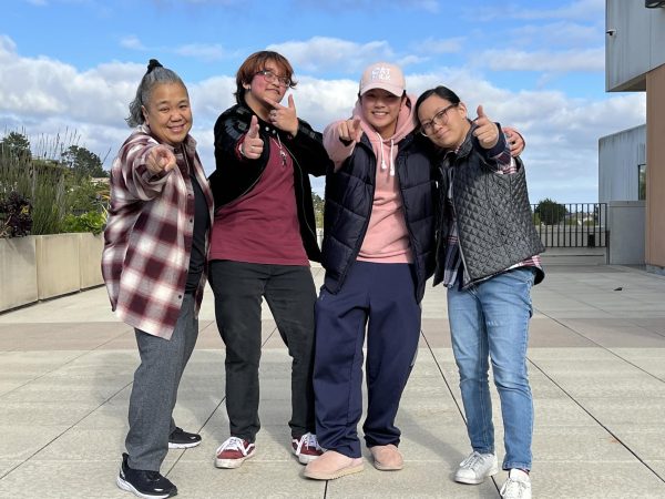 (From left) Liza Erpelo, Jamie Laygo, Niko Santana, and Karmela Luisa Madarang pose for a photo.